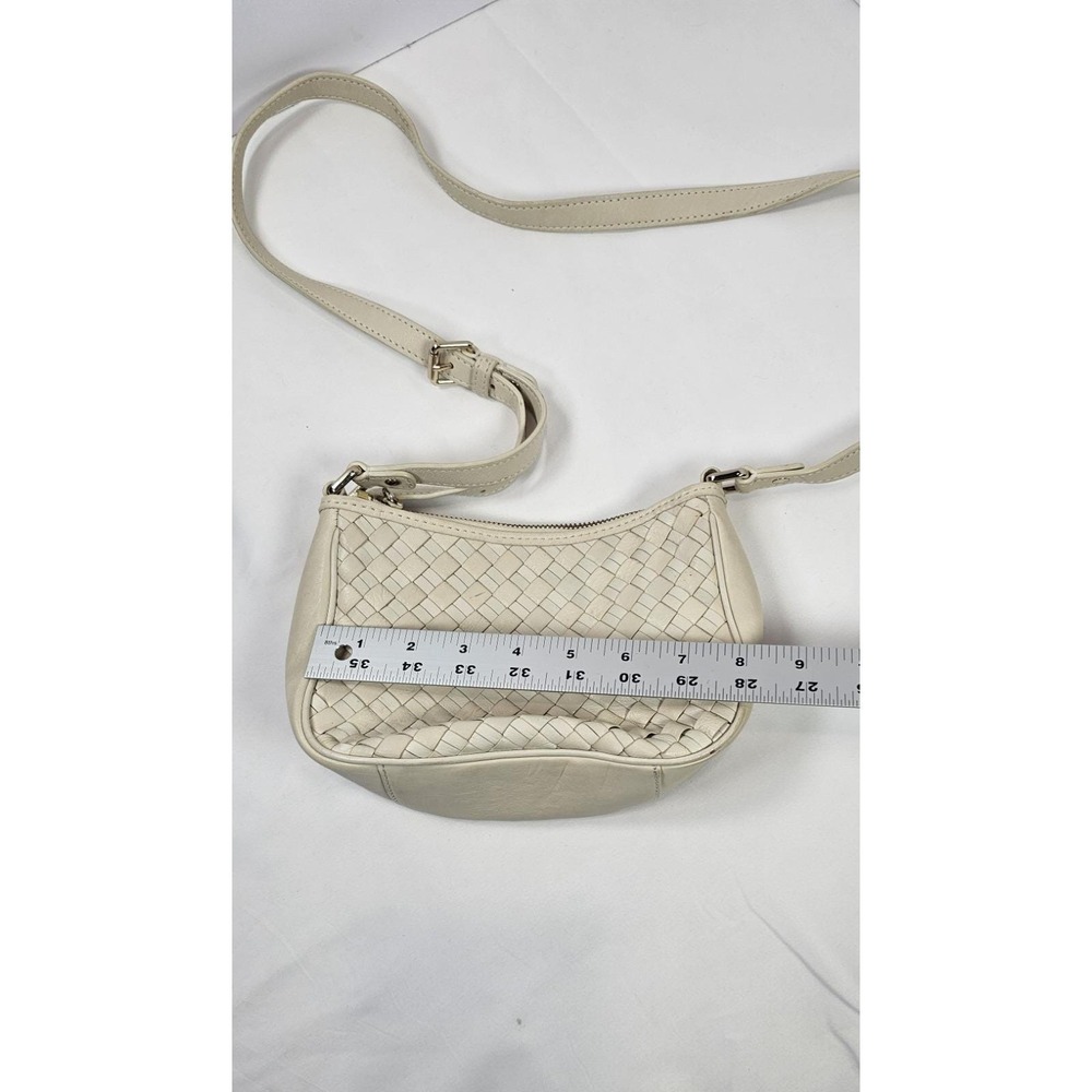 Cole Haan Ivory Woven Leather Crossbody Bag - Picture 7 of 9